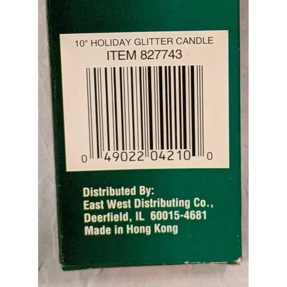 NOS Candles Glitter Taper Joy Brite Holiday Christmas Red 10